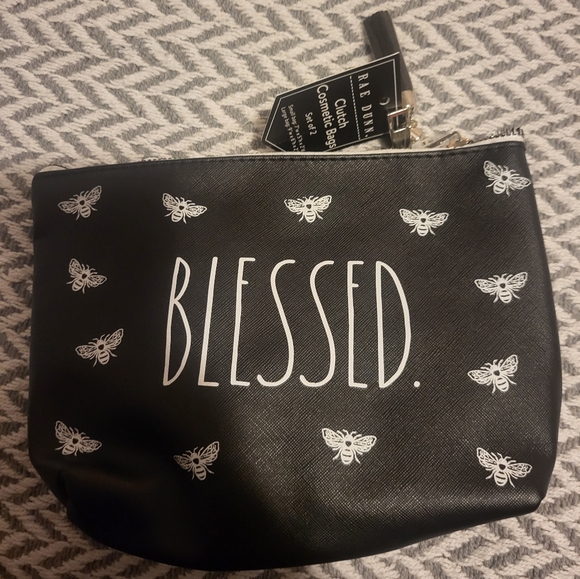 Rae Dunn Set of 2 Clutch Cosmetic Bags - Picture 7 of 11